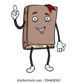Vector Cartoon Character - Lively Brown Book