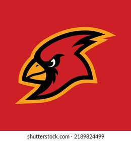 Cardinal Mascot Svg School Sports Team Logo Angry Cardinals 