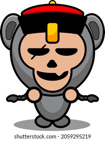 vector cartoon character mascot costume animal gorilla horror cute vampire