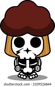 vector cartoon character mascot costume human skull cake cute muffin food