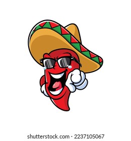 caricatura vectorial, personaje y mascota de una risa chili mexicana.