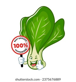 dibujos animados vectoriales, personajes y mascota de un verde mostaza con cartelera garantizada.