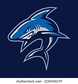 vector cartoon, character, and mascot of a shark sport logo.