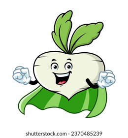 dibujos animados vectoriales, personajes y mascota de un superhéroe del nabo.