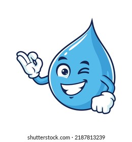 Vector Cartoon Character Mascot Water Drop Stock Vector (Royalty Free ...