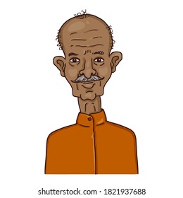 Personaje de dibujos animados - Viejo de India