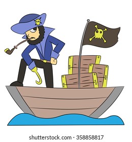 vector cartoon character pirate