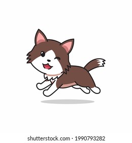 Vector cartoon character ragamuffin cat running for design.