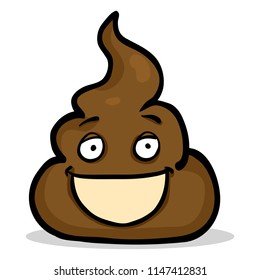 Vector Cartoon Character - Smiling Piece of Shit