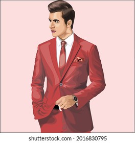 vector cartoon character "young executive"