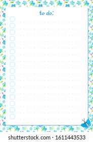 vector cartoon checklist to do clipart. Empty form