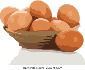 vector cartoon chicken egg illustration