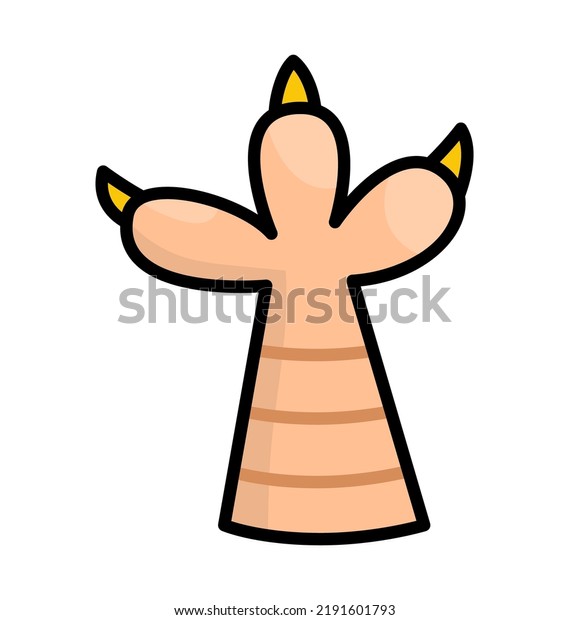 Vector Cartoon Chicken Foot Cute Halloween Stock Vector (Royalty Free