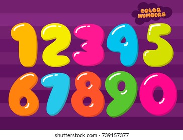 Jelly Colorful Alphabet Numbers Stock Vector (Royalty Free) 620388335