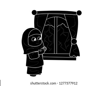 vector cartoon children are praying