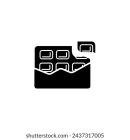 Vector Cartoon Chocolate Bar Icon Isolated On White Background icon editable stroke, sign, symbol outline line button isolated on white
