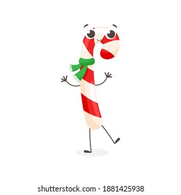 Vector cartoon Christmas candies. Designed for printing, postcards, bed linen, textiles and fabrics