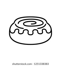 Vector Cartoon Cinnamon Icon Isolated On White Background