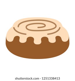 Vector Cartoon Cinnamon Icon Isolated On White Background