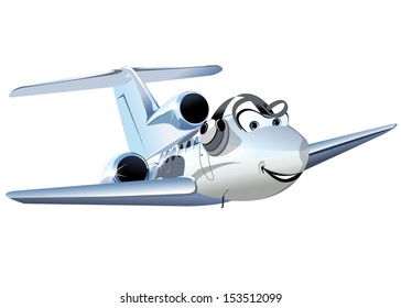 Vector Cartoon Civil utility airplane