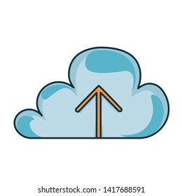 Vector Cartoon Cloud Icon Emoji Isolated Illustration