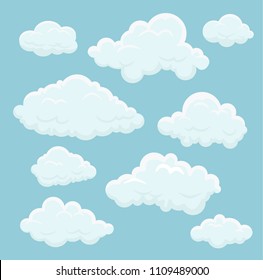 Vector cartoon clouds