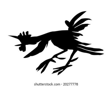 vector cartoon of the cock on white background