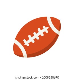 Vector cartoon colorful american football ball isolated illustration.