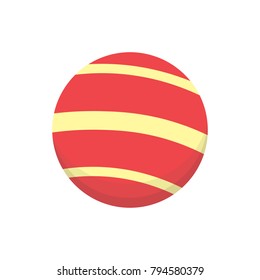 Vector cartoon colorful ball isolated illustration.