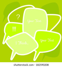 vector cartoon colorful speech bubbles