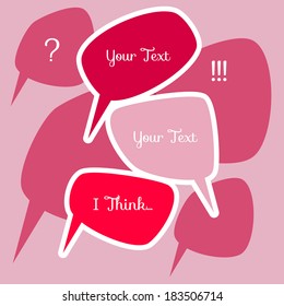 vector cartoon colorful speech bubbles