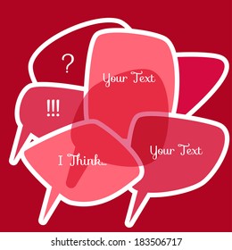 vector cartoon colorful speech bubbles