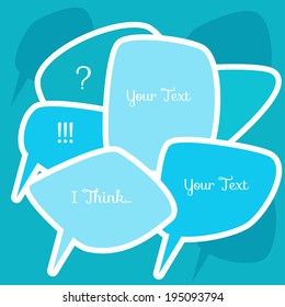vector cartoon colorful speech bubbles