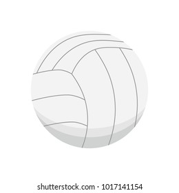 Vector cartoon colorful volleyball ball isolated illustration.