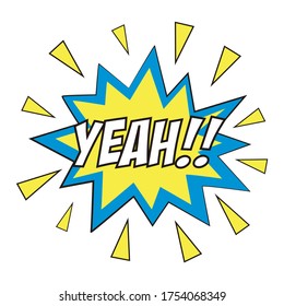 Vector Cartoon Comic Book Sound Effect Yeah