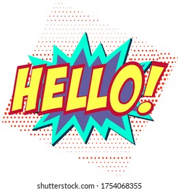 Vector Cartoon Comic Book Sound Effect Hello