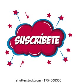 Vector Cartoon Comic Book Sound Effect Suscribete