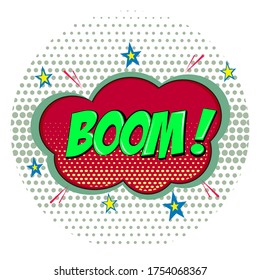 Vector Cartoon Comic Book Sound Effect Boom