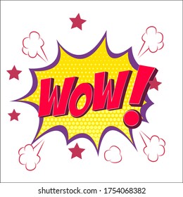 Vector Cartoon Comic Book Sound Effect Wow