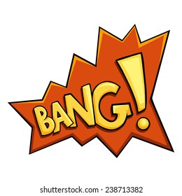 Vector Cartoon Comics Phrase - Bang.