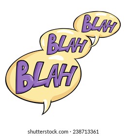 Vector Cartoon Comics Phrase - Blah Blah Blah.