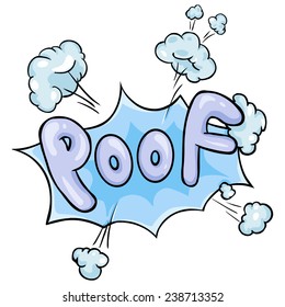 Vector Cartoon Comics Phrase - Poof.