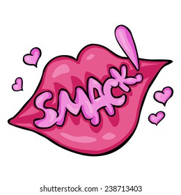 Vector Cartoon Comics Phrase - Smack.