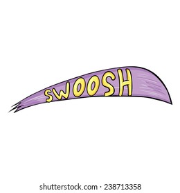Vector Cartoon Comics Phrase - Swoosh.