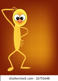 vector cartoon of confusion man with space for text