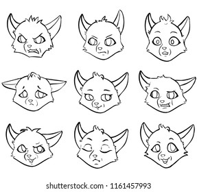 Kitten Icon Logo Vector Symbol Cat Stock Vector (Royalty Free) 1233841945