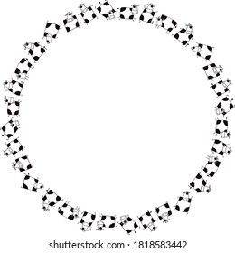 Vektorcartoon-Kühe auf Hintergrund