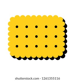 Vector Cartoon Cracker Icon Isolated On White Background