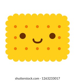 Vector Cartoon Cracker Icon Isolated On White Background
