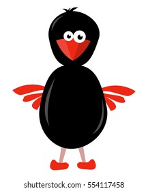 Vector Cartoon Crow illustration